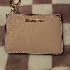Michael Kors Pink Leather Zip ID NWOT